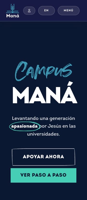 Pantallazo del paso 1: Abre Campus Maná