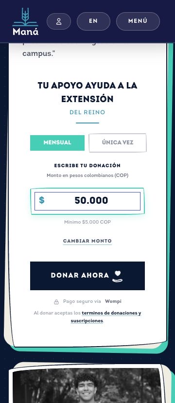 Pantallazo del paso 5: Escribe la donación