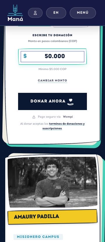 Pantallazo del paso 6: Toca “Donar Ahora”