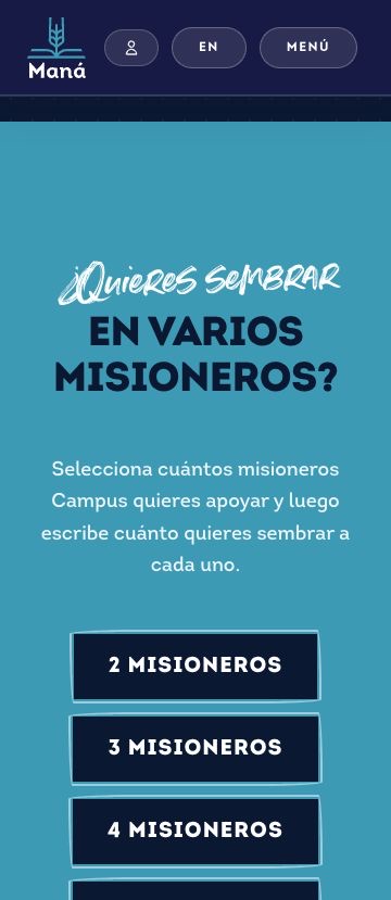 Pantallazo de varios misioneros 1: Escoge cuántos misioneros